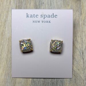 Kate Spade ♠️ Sparkling Gold Setting Earrings NWT